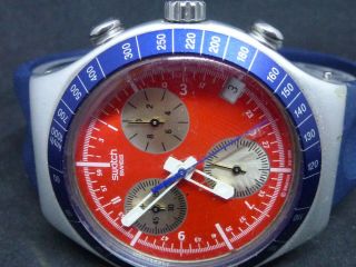 Vintage Swatch IRONY SWISS CHRONOGRAPH Wrist Watch ② W638 8