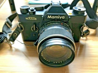 Mamiya Nc1000s Film Camera With Mamiya - Sekor 1:1.  4 F=50mm Auto Lens,  Strap