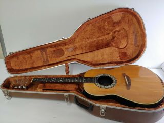 Vintage 1979 Ovation Acoustic Guitar And Hard Case - Serial 164555 W/ Signature