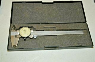 Vintage Mitutoyo Dial Caliper With Case No.  505 - 626.  001