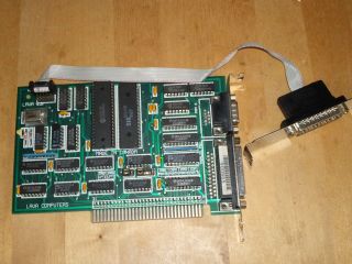 Vintage Lava Computer Isa 8 - Bit 25 - Pin Serial Parallel Controller Card Xt At Era