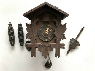 Vintage Cuckoo Clock Small Made In Germany Not Or Service