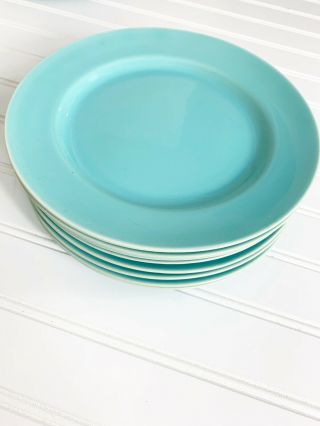Vintage Franciscan El Patio Turquoise (glossy) Set Of 8 Salad Plates (8 1/2”)