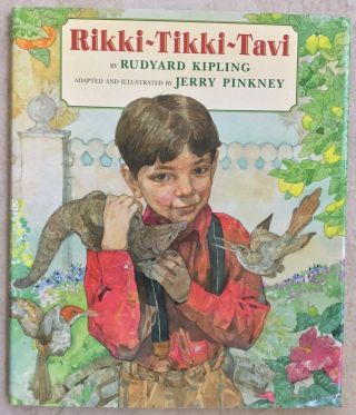 Vg 1997 Hc Dj 1st Ed Jerry Pinkney Rikki Tikki Tavi Rudyard Kipling Caldecott