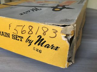 Vintage Mechanical Marx Train Set w/ Box missing key 6