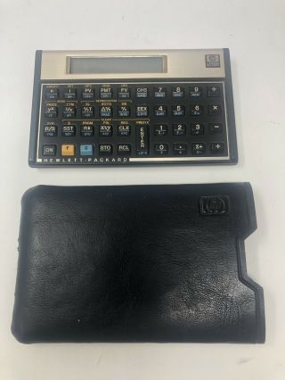 Hp 12c Financial Calculator With Leather Style Sleeve Vintage Gold