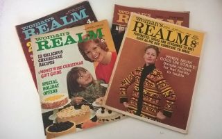 4x Vintage Womens Realm Magazines Dec 1968 Sept 1971 Nov 1972 Oct 1973 Home Ads
