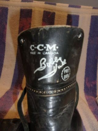 Vintage Ccm Bobby Hull Ice Skates.  Size 11.  Hockey Black " Pro Ok 