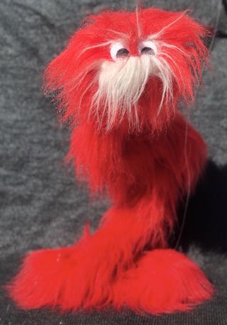 Vintage Great American Fun Corp Red Fuzzy Toy Marionette String Puppet