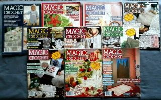 (10) Magic Crochet Magazines - Vintage - 1980 