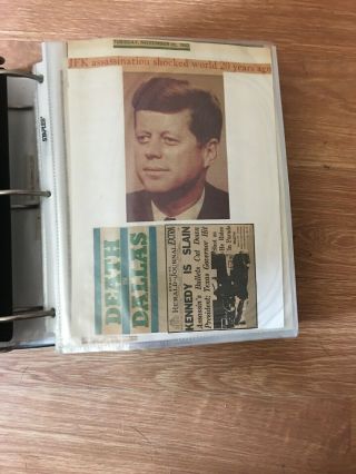 Jfk John Kennedy Newspaper Clips From Newspapers Magazines Vintage Assassination