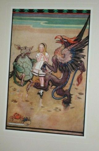 ALICE ' S Adventures in WONDERLAND 1st Edition 1922 Lewis Carroll Gwynedd Hudson 6