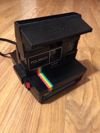 Polaroid Spirit 600 Cl Instant Camera W/ Rainbow Stripe