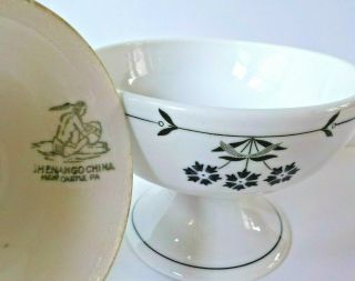 Shenango China Footed Cups Sherbets Bowls Early Vintage Art Deco