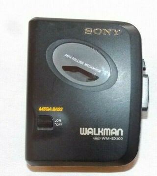 Vintage Sony Walkman Cassette Tape Player Wm - Ex102 And
