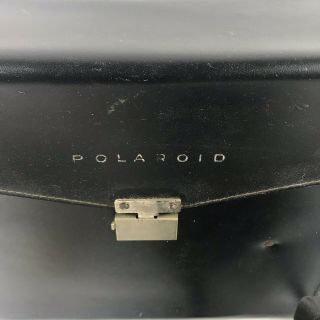 Vintage Polaroid Black Hard Leather Camera Bag Case and Land Camera 4