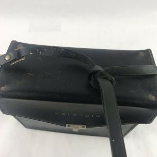 Vintage Polaroid Black Hard Leather Camera Bag Case and Land Camera 8