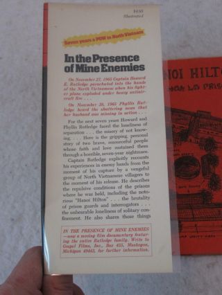 Howard Rutledge IN THE PRESENCE OF MINE ENEMIES 7 Years a POW 1973 First Edition 3