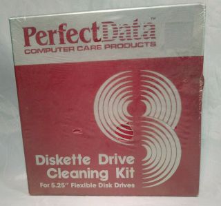 Vintage 5.  25 Floppy Drive Head Cleaning Kit 5 1/4 Band (nib)