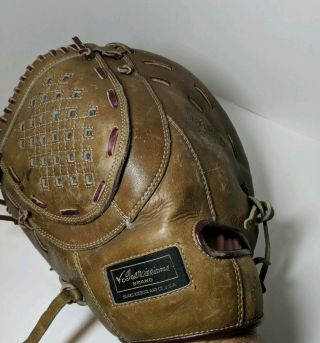 Sears Ted Williams 1st Base Glove Lht 12 " Vintage Brown Leather