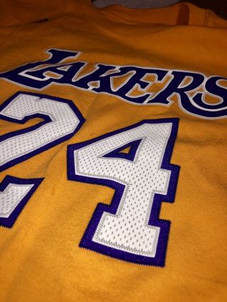 Vintage Los Angeles Lakers Adidas Kobe Bryant 24 T - shirt Mens Sz XL 5