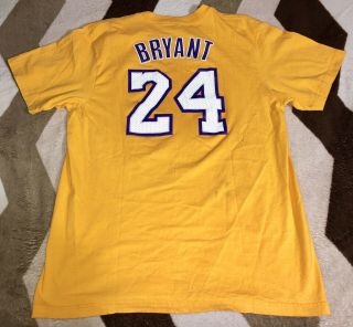 Vintage Los Angeles Lakers Adidas Kobe Bryant 24 T - shirt Mens Sz XL 6