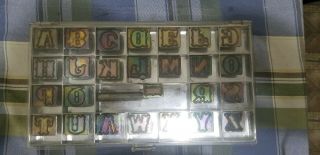 Vtg Craftool Leather Stamp Tools Stamps 1 " Alphabet Set Complete
