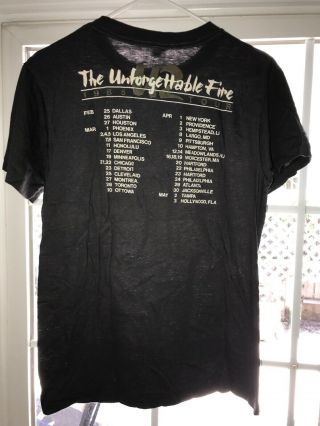 U2 Unforgettable Fire Vintage T Shirt 1985 Tour Double Sided Usa Made