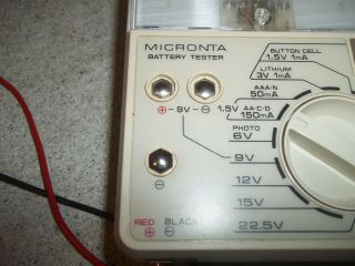 Vintage Micronta 22 - 032 Battery Tester Meter made in Korea Radio Shack L@@K 5