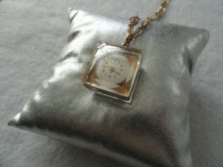 Vintage Swiss Made Harvester Mechanical Wind Up Necklace Pendant Watch