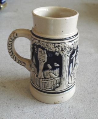 Small Vintage Germany Stoneware Beer Stein 3 7/8 " Tall