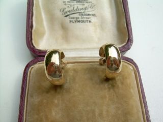 Vintage 9ct Gold Creole Earrings.