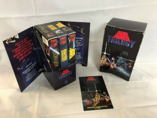 Star Wars Trilogy Vintage 1990 Cbs Fox Label Vhs Tape Box Set Unedited
