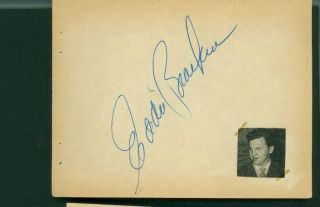 Eddie Bracken Signed Vintage 4x6 Page From Autograph Book