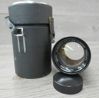 Vintage Yashica Yashinon Dx Auto 135mm 1:2.  8 Camera Lens Has Case Made In Japan