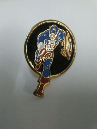 Vintage Collectible 1992 Captain America Marvel Metal Pin / Pinback / Embossed