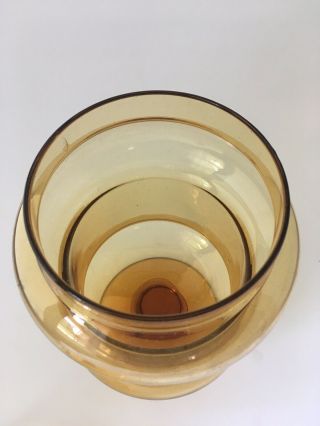 Mid Century Vintage Amber Empoli Italian Apothecary Jar 11 