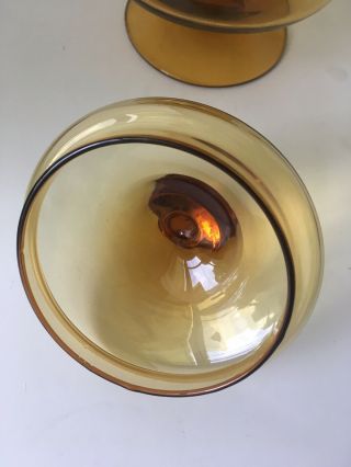 Mid Century Vintage Amber Empoli Italian Apothecary Jar 11 
