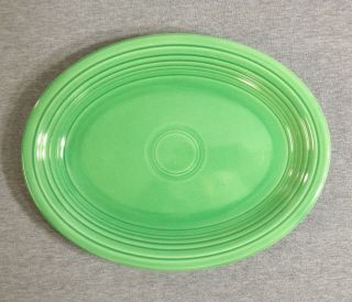 Vintage Fiesta Green 12 1/2 " Oval Platter (1947 - 1951) - Fiestaware