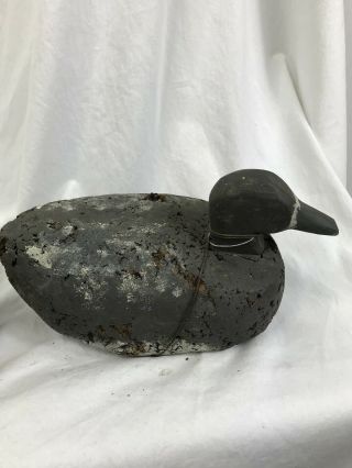 Vintage Styrofoam Duck Decoy with Anchor Weight 3