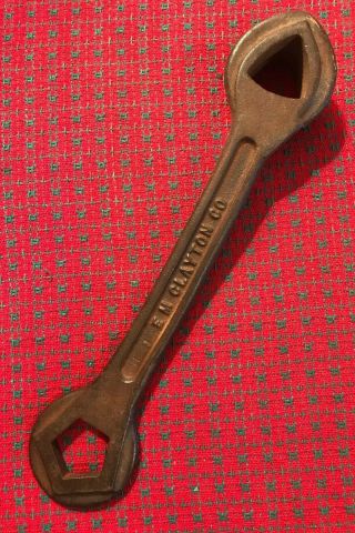 Vintage Fire Hydrant Wrench.  E M Clayton Co.  14”.