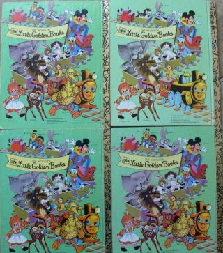 4 Vintage Little Golden Books DISNEY ' S PETE ' S DRAGON,  THE RESCUERS,  PETER PAN 2
