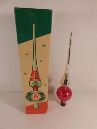 Vintage Shiny Brite Christmas Tree Topper With Box