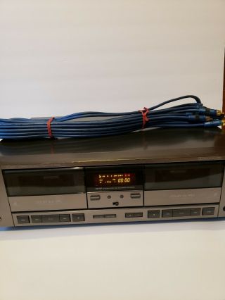 Jvc Td - W307 Auto Reverse Hx Pro Stereo Double Cassette Tape Deck Player Vtg