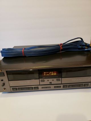 JVC TD - W307 Auto Reverse HX PRO Stereo Double Cassette Tape Deck Player VTG 2