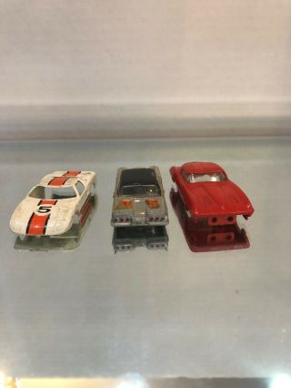 Vintage Aurora Ho Scale Slot Car Shells X3