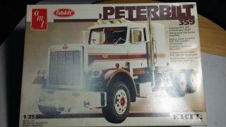 Vintage Amt Ertl Peterbilt 359 Semi Truck 1/25 Kit Junk Yard Rebuild Or Part 