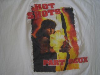 Vintage Hot Shots Part Deux Movie T - Shirt Charlie Sheen Valeria Golino Bridges