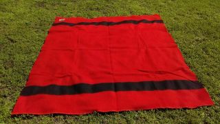 Vintage Polar Star Golden Dawn 100 Wool Blanket Red Black - - 71 " X 81 " Jcp