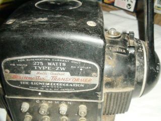 Vintage Lionel Zw 275 Watt Train Transformer W/whistle